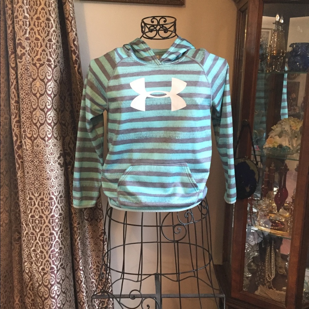 Cold gear blue & gray long sleeve top